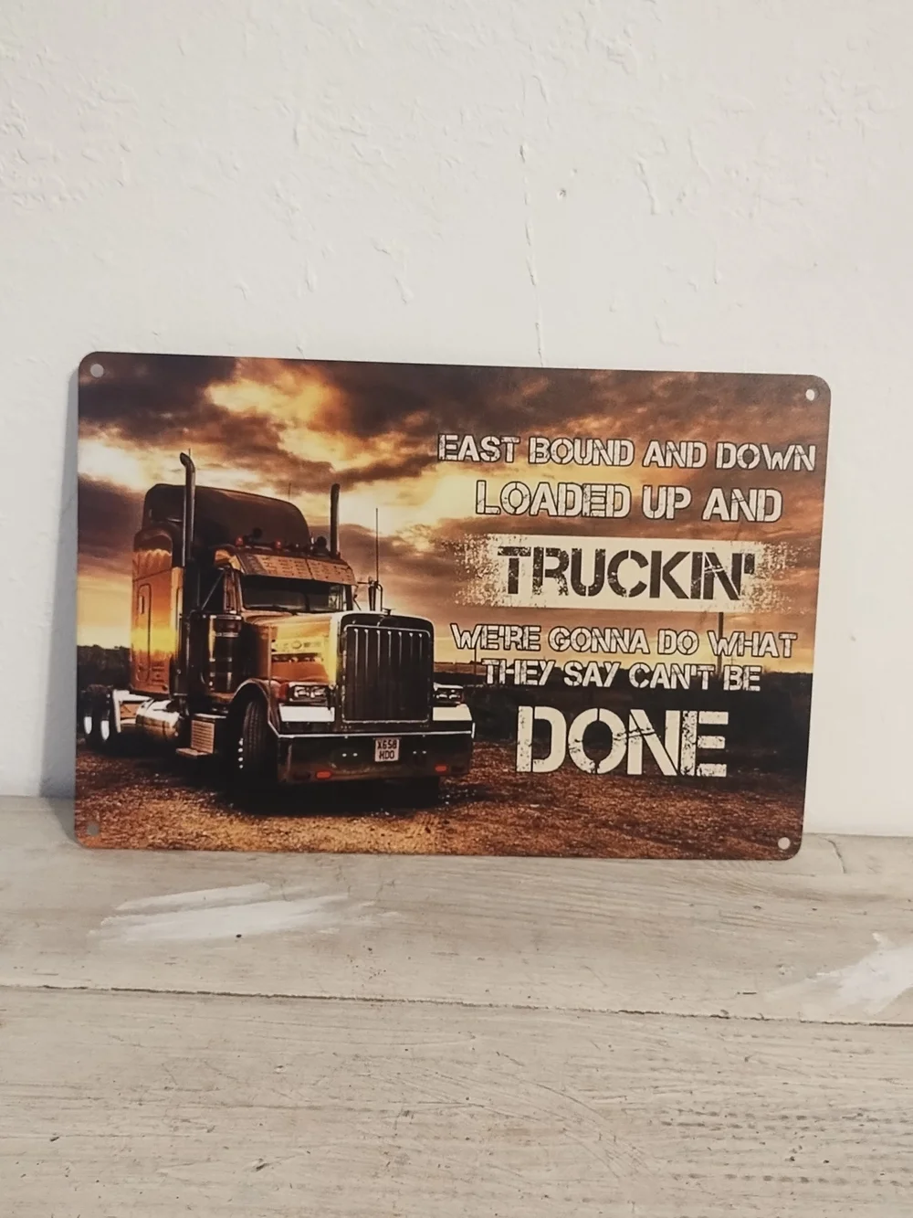 Metal Poster, Gift For Trucker, very good condition 12